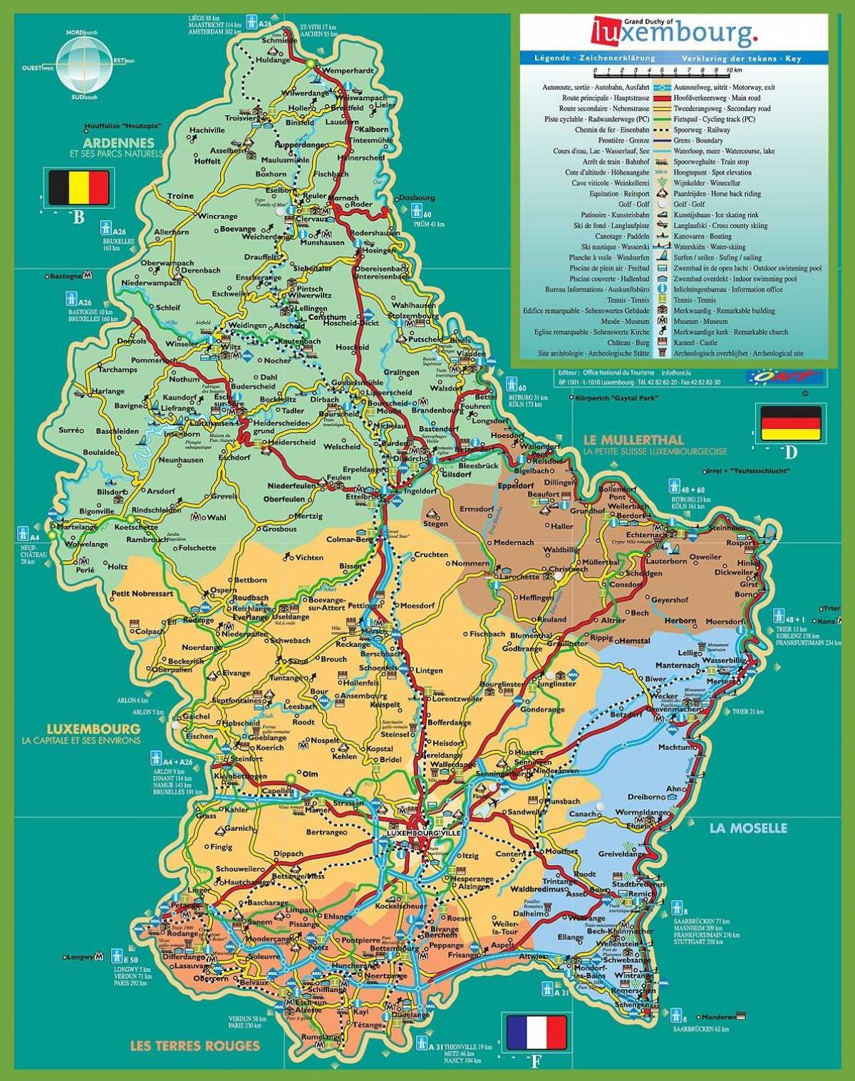 Люксембург карта славутасці
