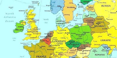 Карта Люксембурга і навакольных краін