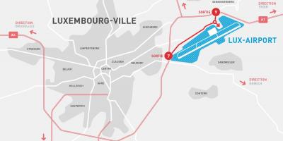 Карта аэрапорт Люксембург